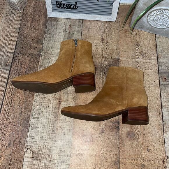 NINE WEST Cabra WOMEN'S BLOCK HEEL ANKLE BOOTIES SIZE 6.5 - Picture 4 of 11